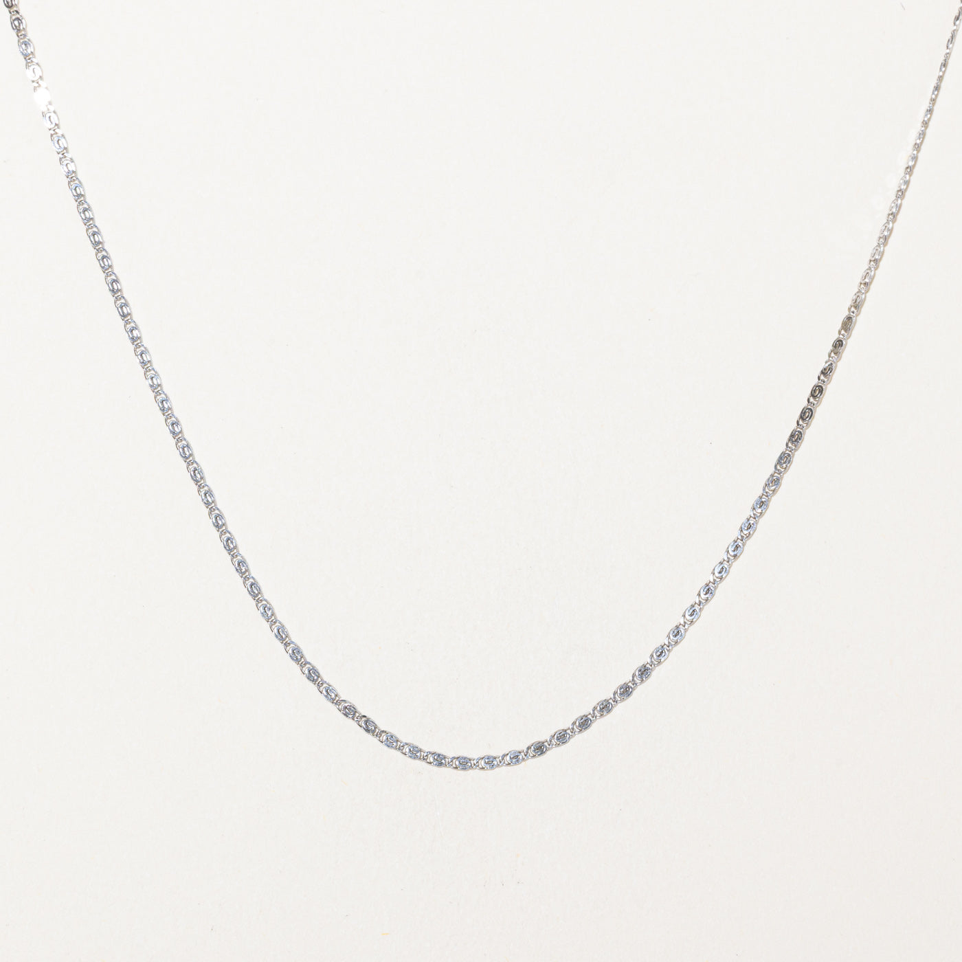 'Unoaerre' 14k White Gold Scroll Chain | 1.5mm | 18"