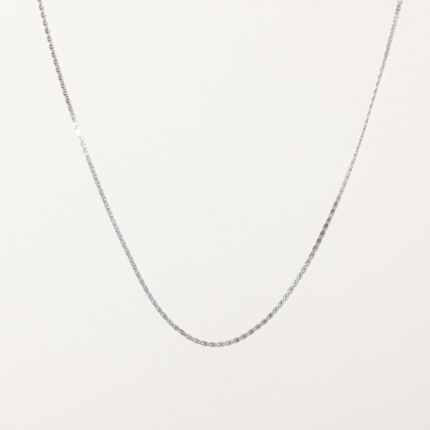 'Unoaerre' 14k White Gold Scroll Chain | 1.5mm | 18"