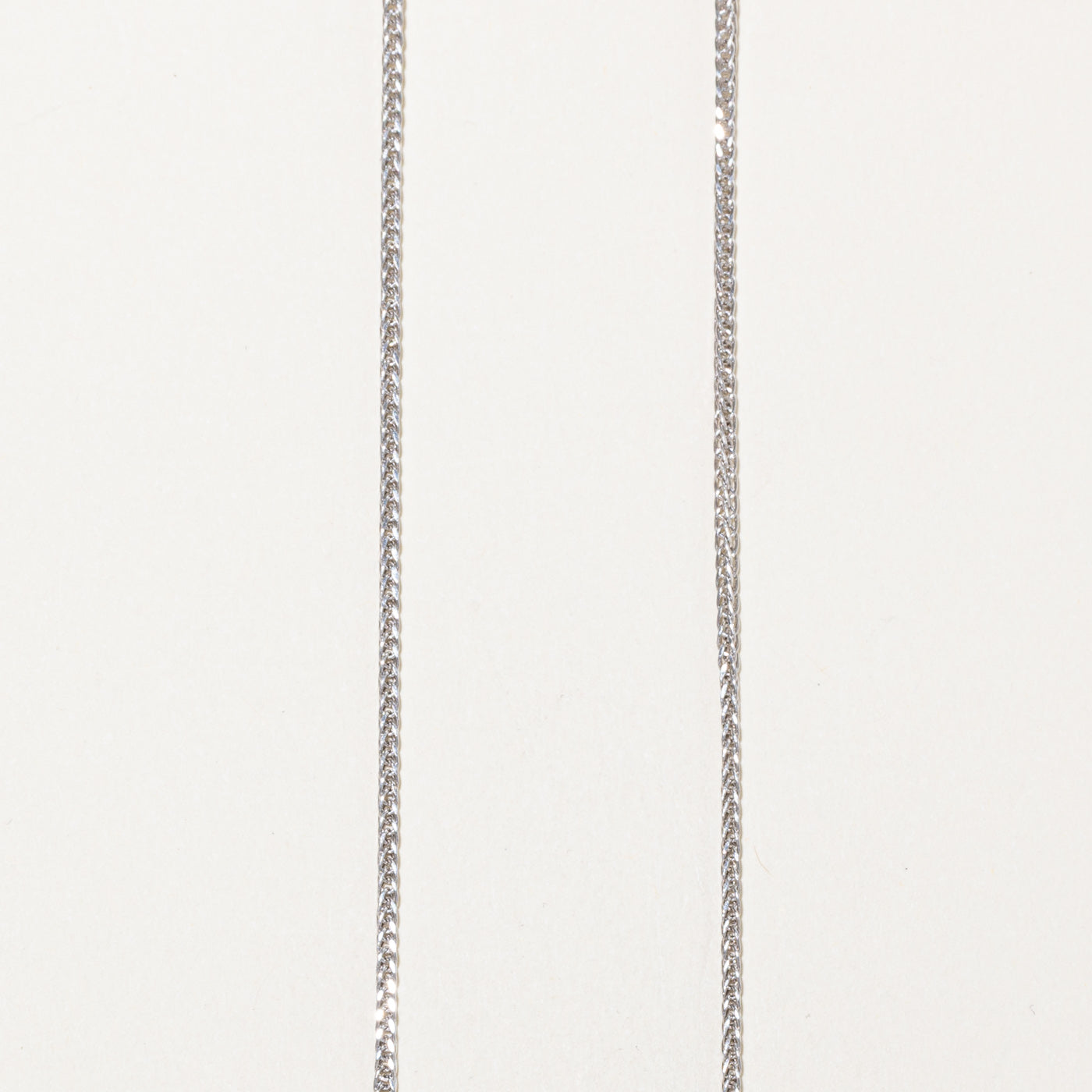 18k White Gold Foxtail Chain | 19"