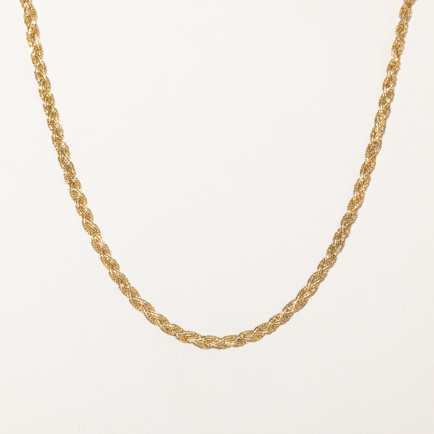 18k Yellow Gold Braided Chain | 16"