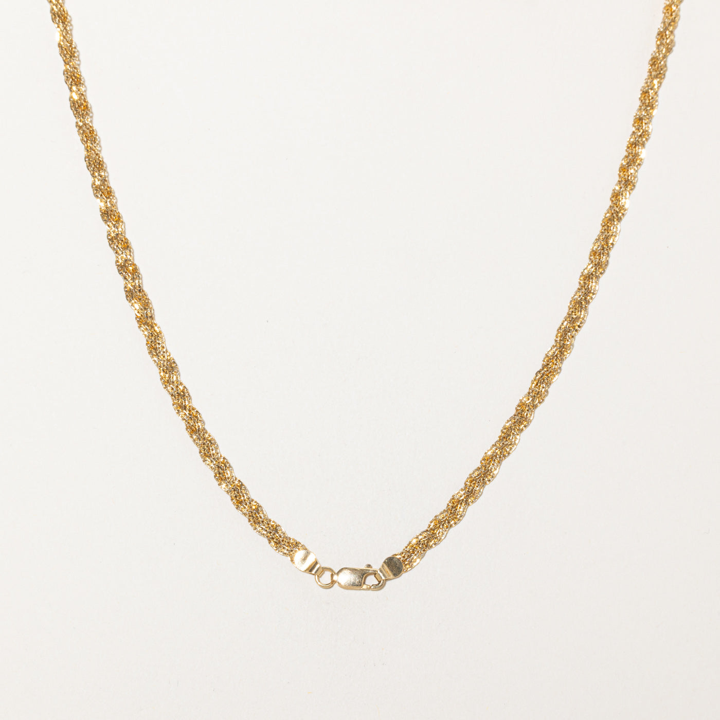 18k Yellow Gold Braided Chain | 16"