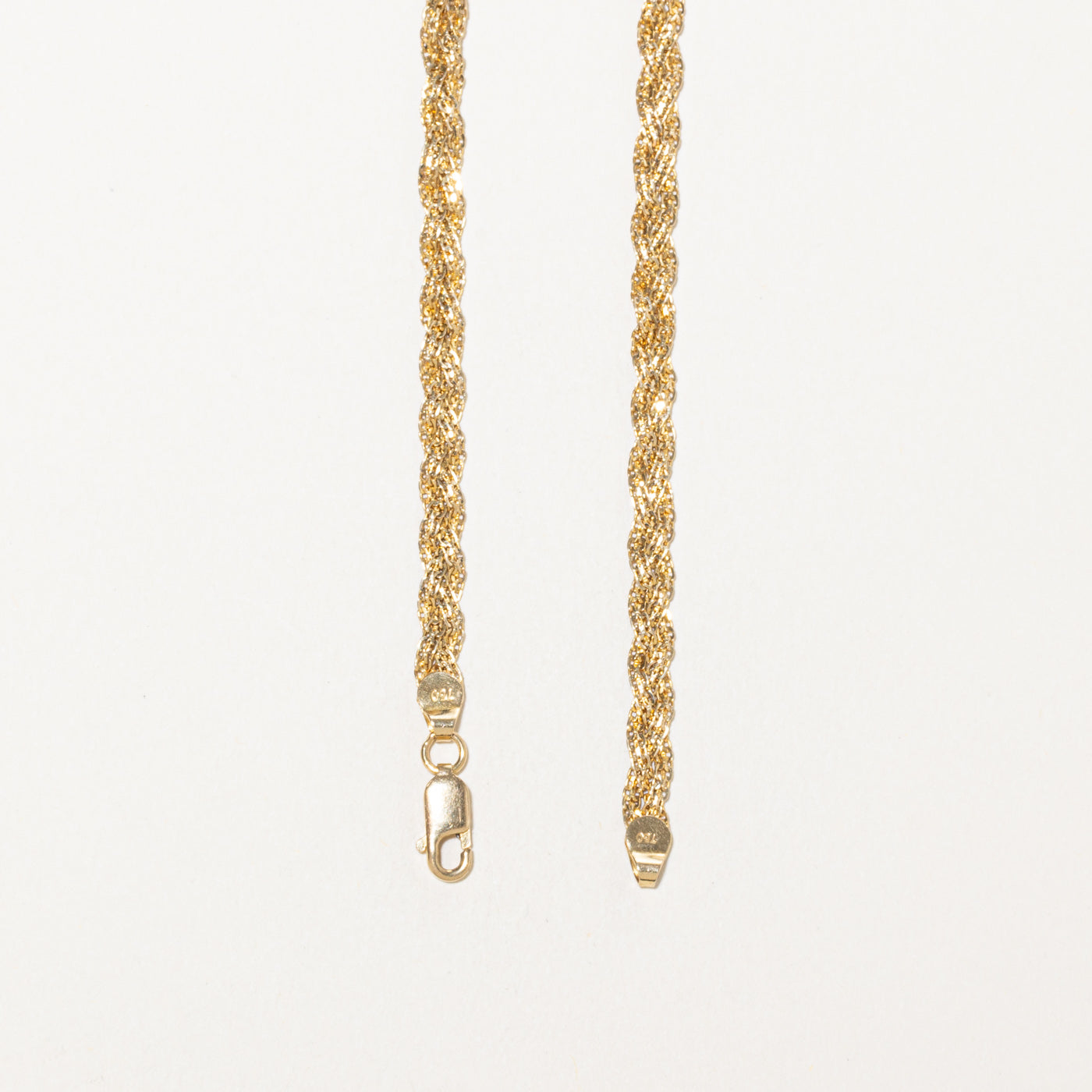 18k Yellow Gold Braided Chain | 16"