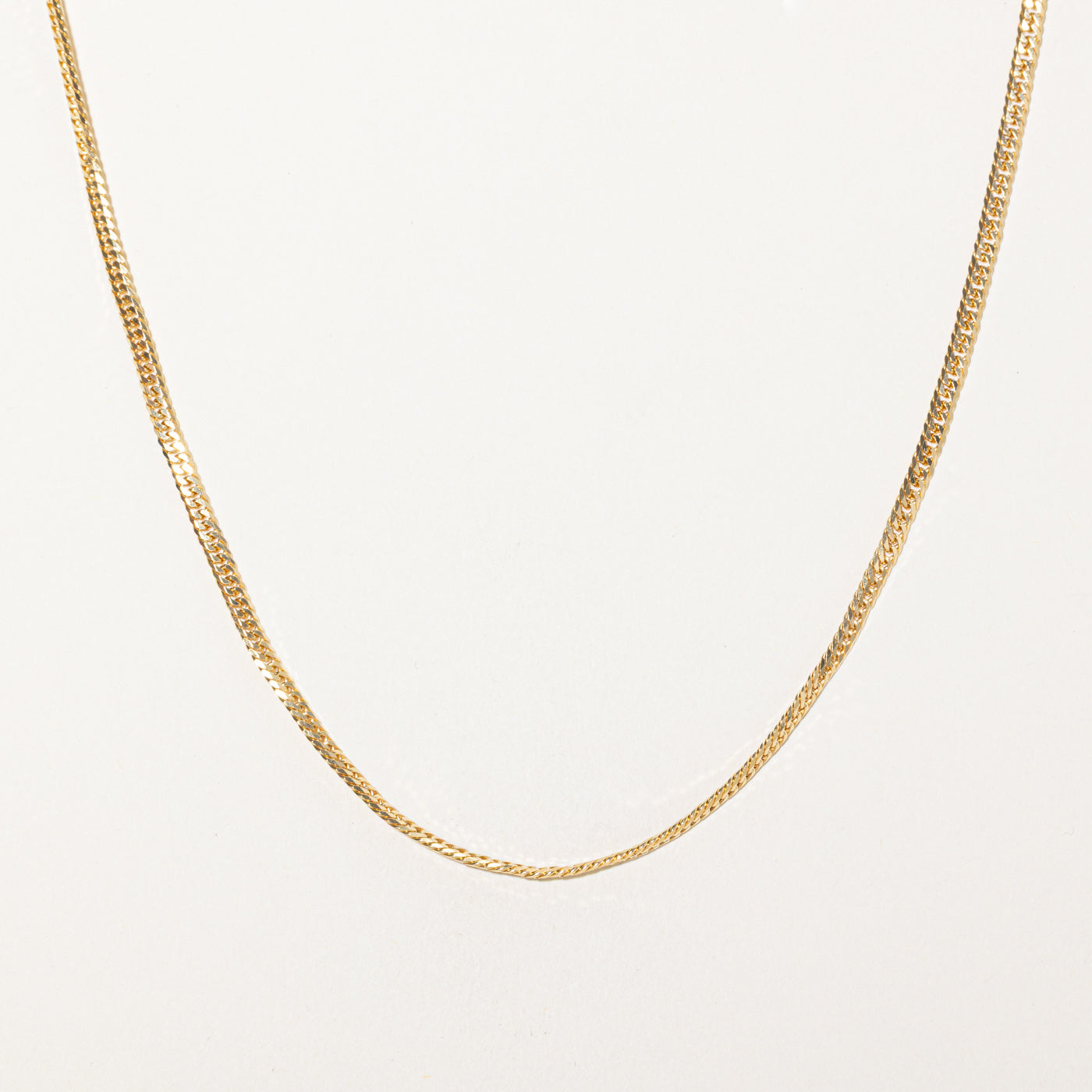 Chaîne gourmette en or jaune 18 carats | 40,6 cm