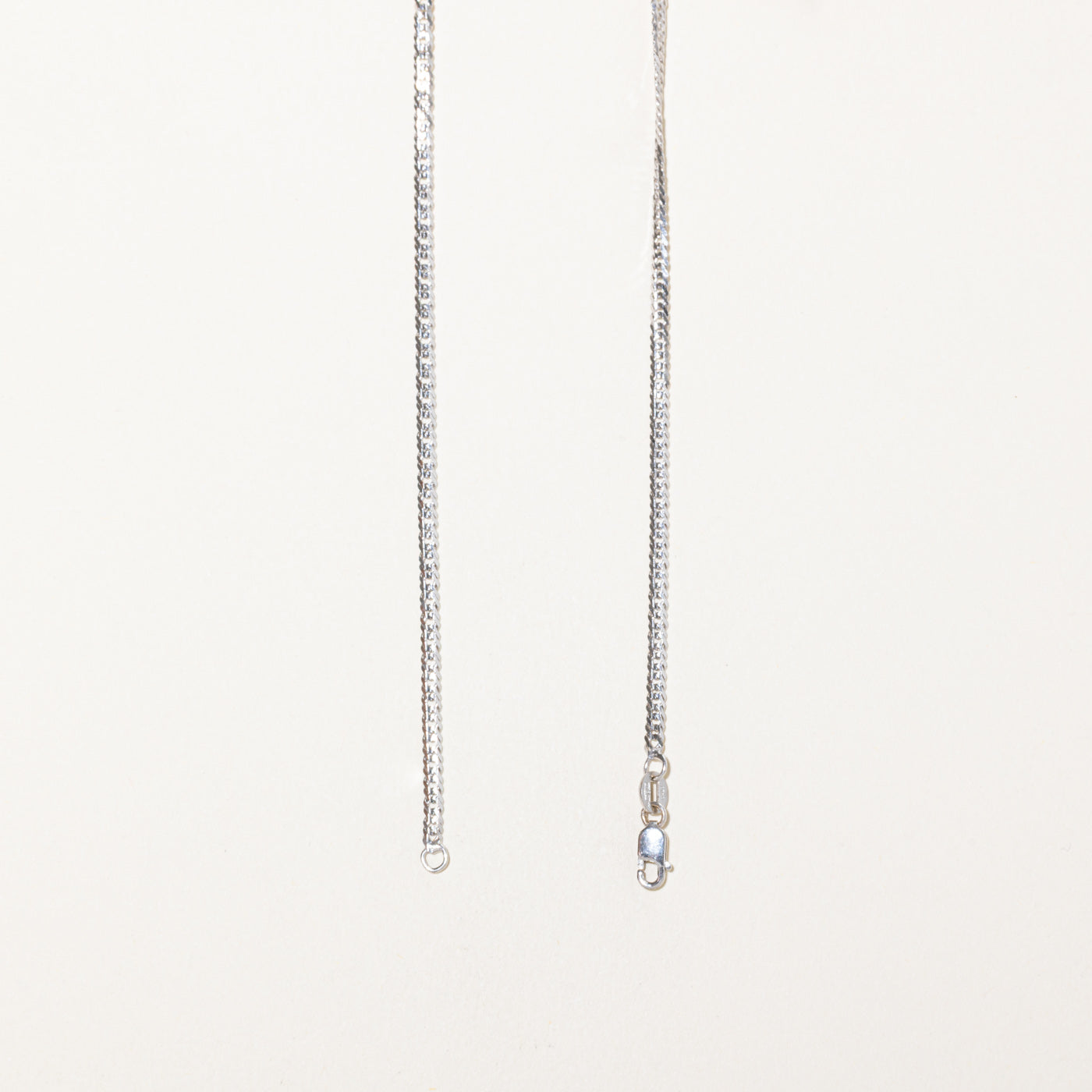 18k White Gold Curb Link Chain | 20"