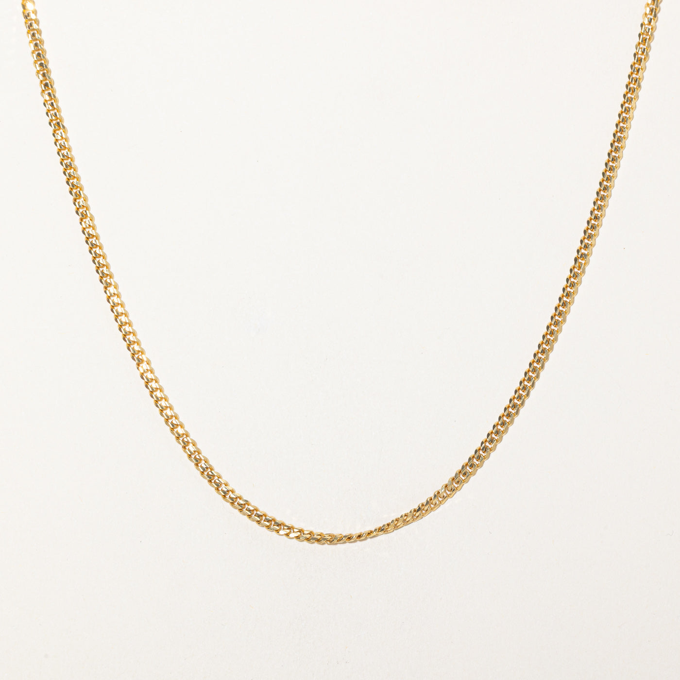 Italian 18k Yellow Gold Curb Link Chain | 17"