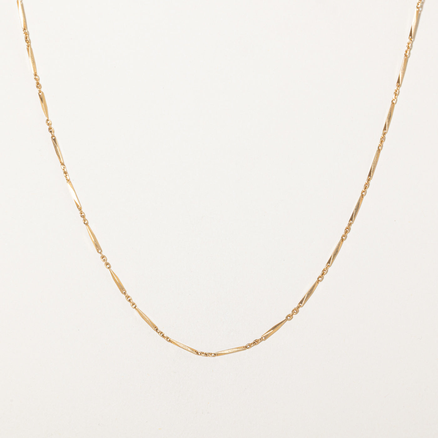 18k Yellow Gold Bar Link Chain | 20"