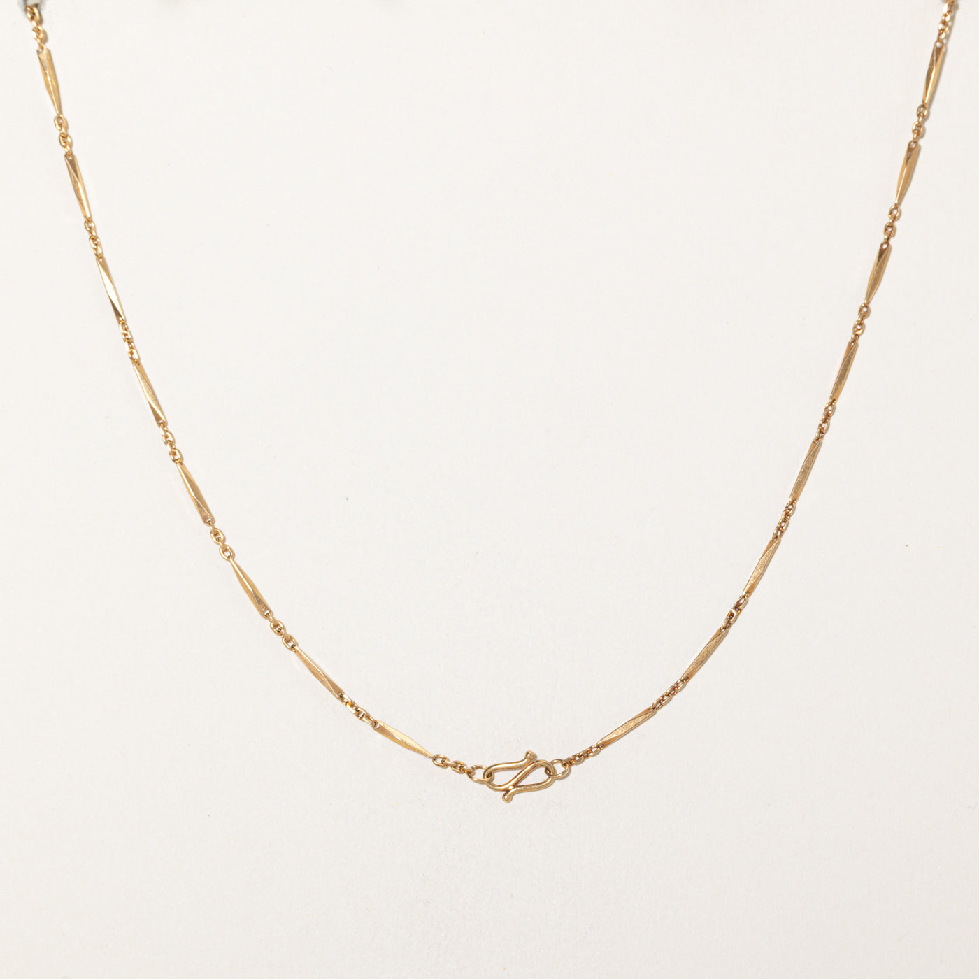 18k Yellow Gold Bar Link Chain | 20"