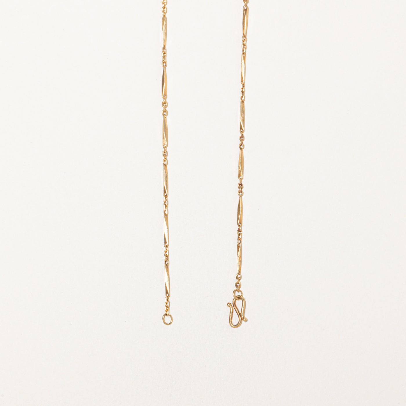 18k Yellow Gold Bar Link Chain | 20"