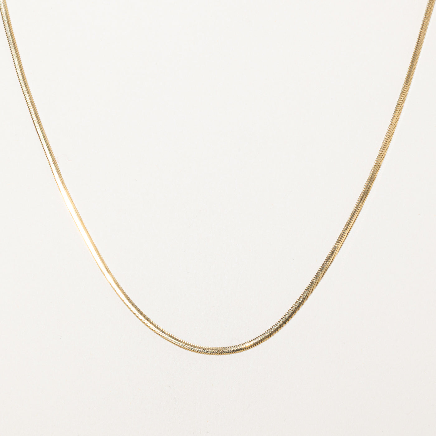 18k Yellow Gold Snake Chain | 17"