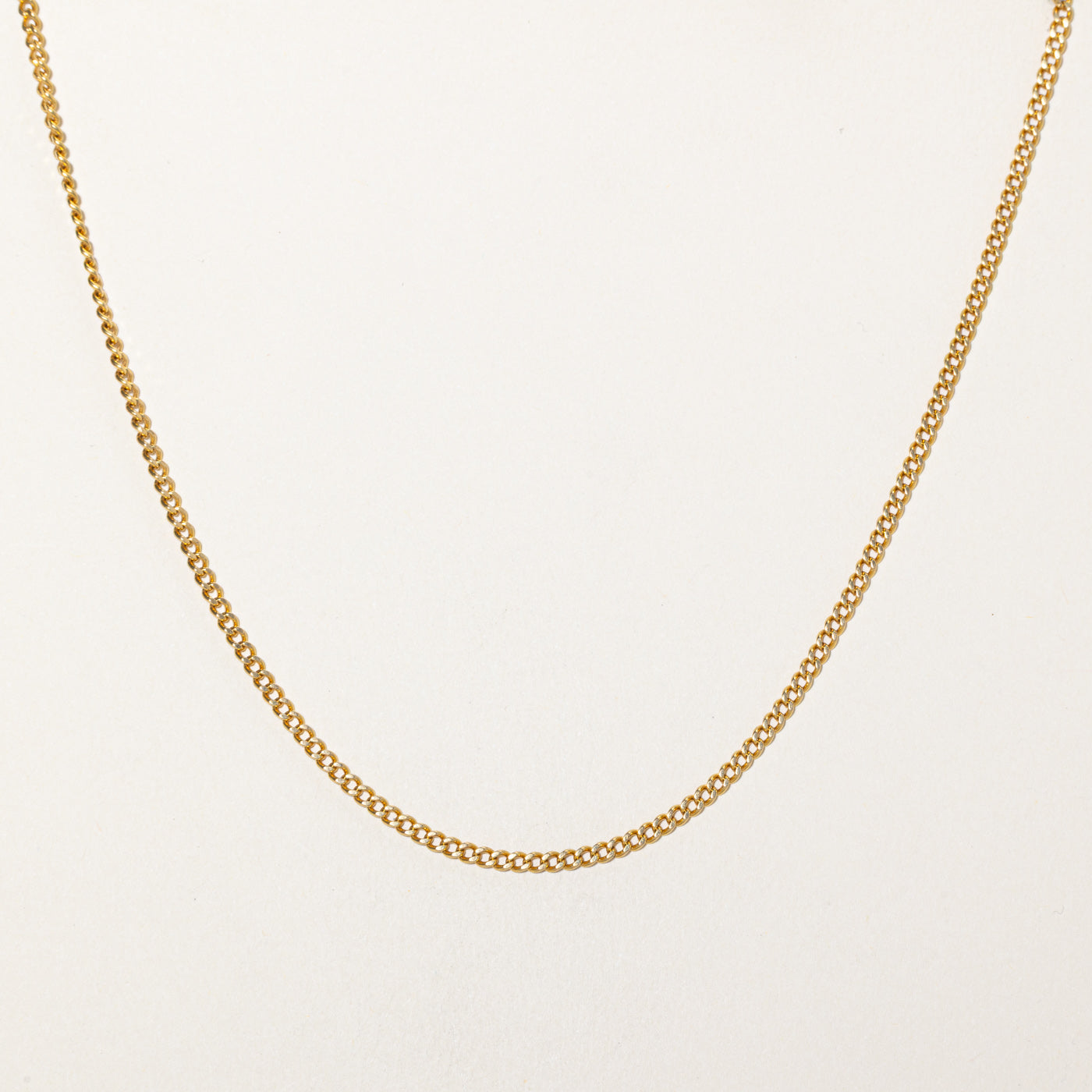 18k Yellow Gold Curb Link Chain | 26"