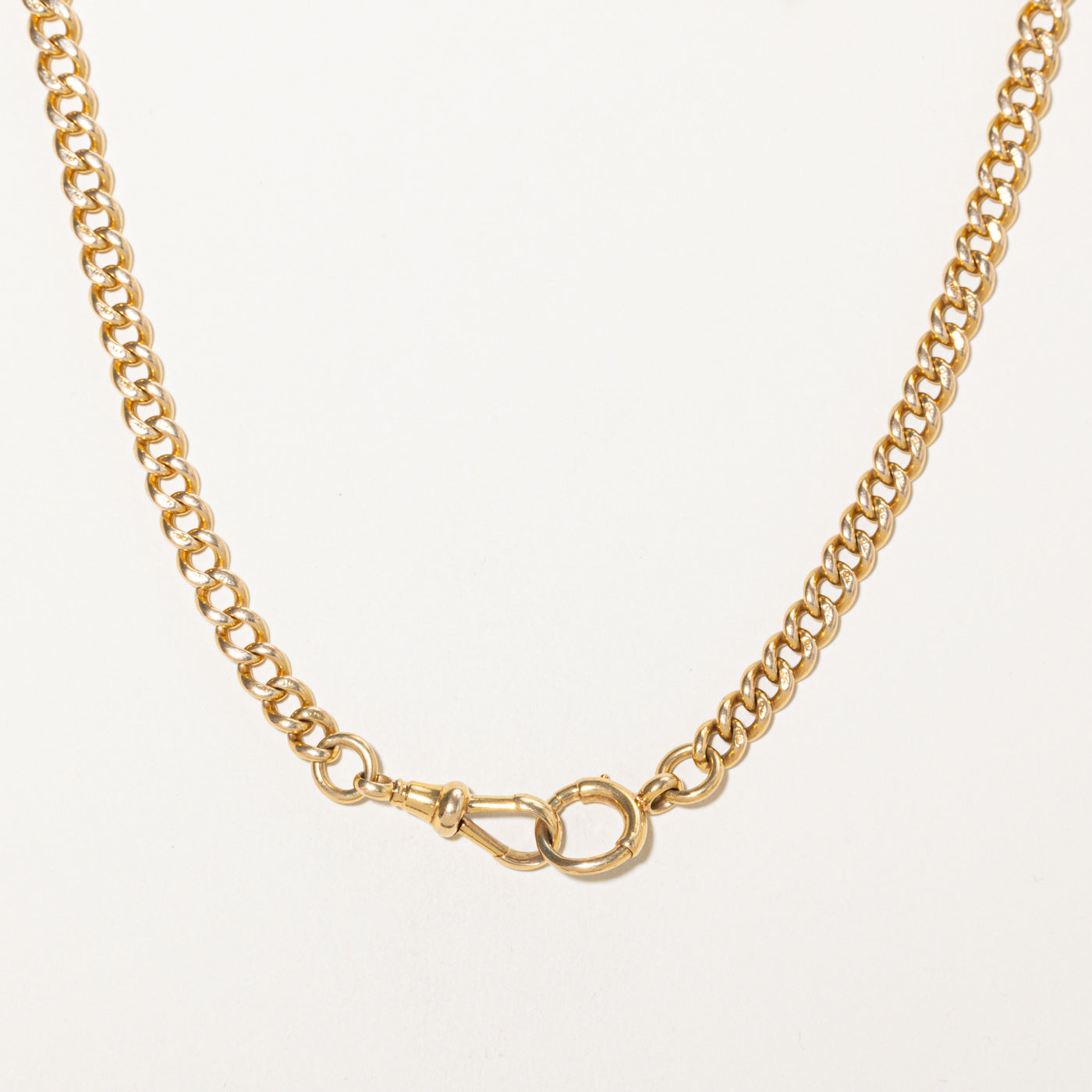 British 18k Yellow Gold Watch Chain | 18"