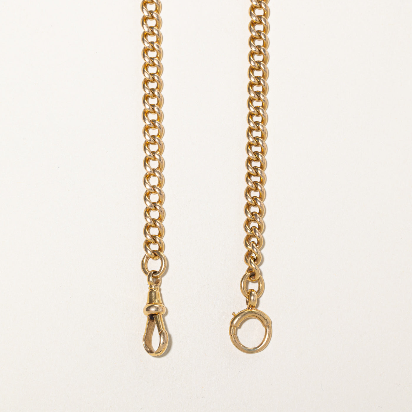 British 18k Yellow Gold Watch Chain | 18"