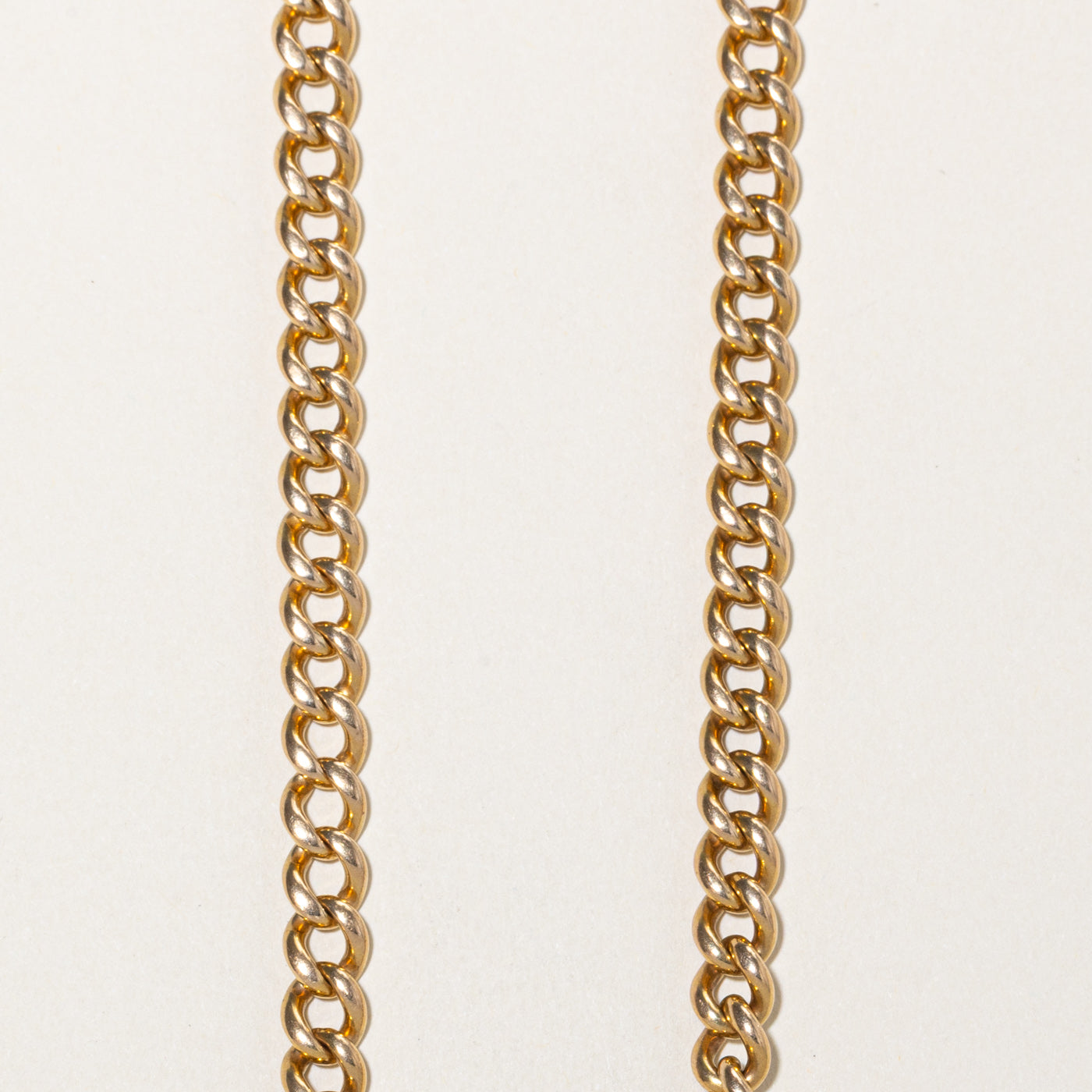 British 18k Yellow Gold Watch Chain | 18"
