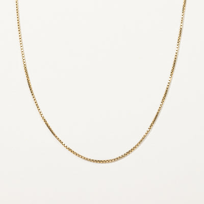 Vintage Italian 18k Yellow Gold Box Chain | 24