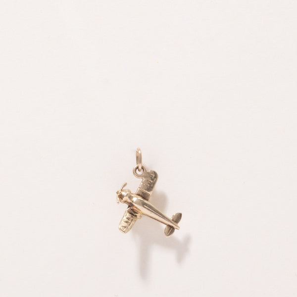 10k Yellow Gold Airplane Charm