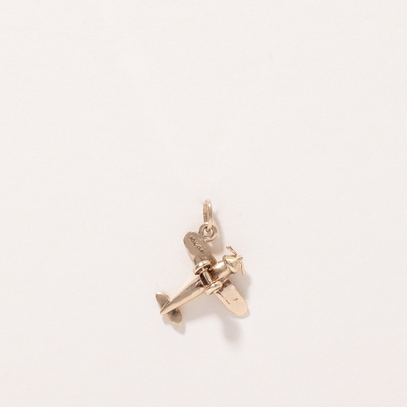 10k Yellow Gold Airplane Charm