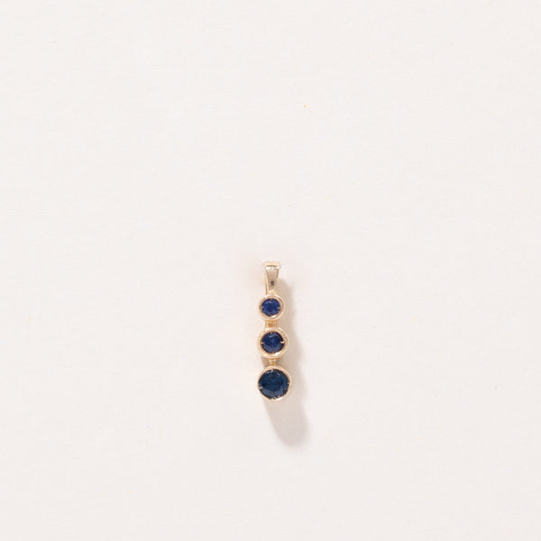 Synthetic Sapphire Drop Pendant | 0.19ctw |