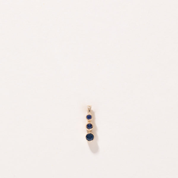 Synthetic Sapphire Drop Pendant | 0.19ctw |