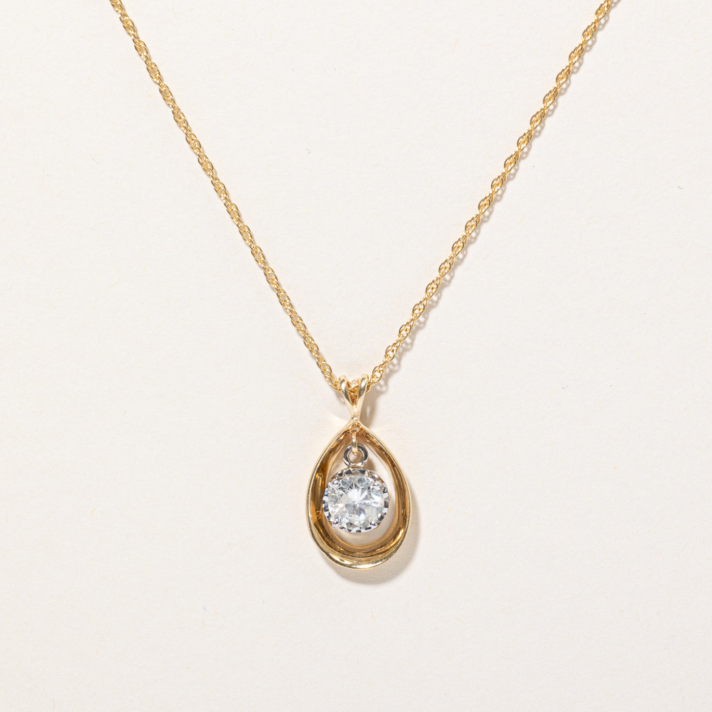 Diamond Drop Pendant & Necklace | 0.94ct I1 I | 16" |
