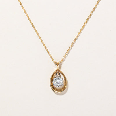 Diamond Drop Pendant & Necklace | 0.94ct I1 I | 16