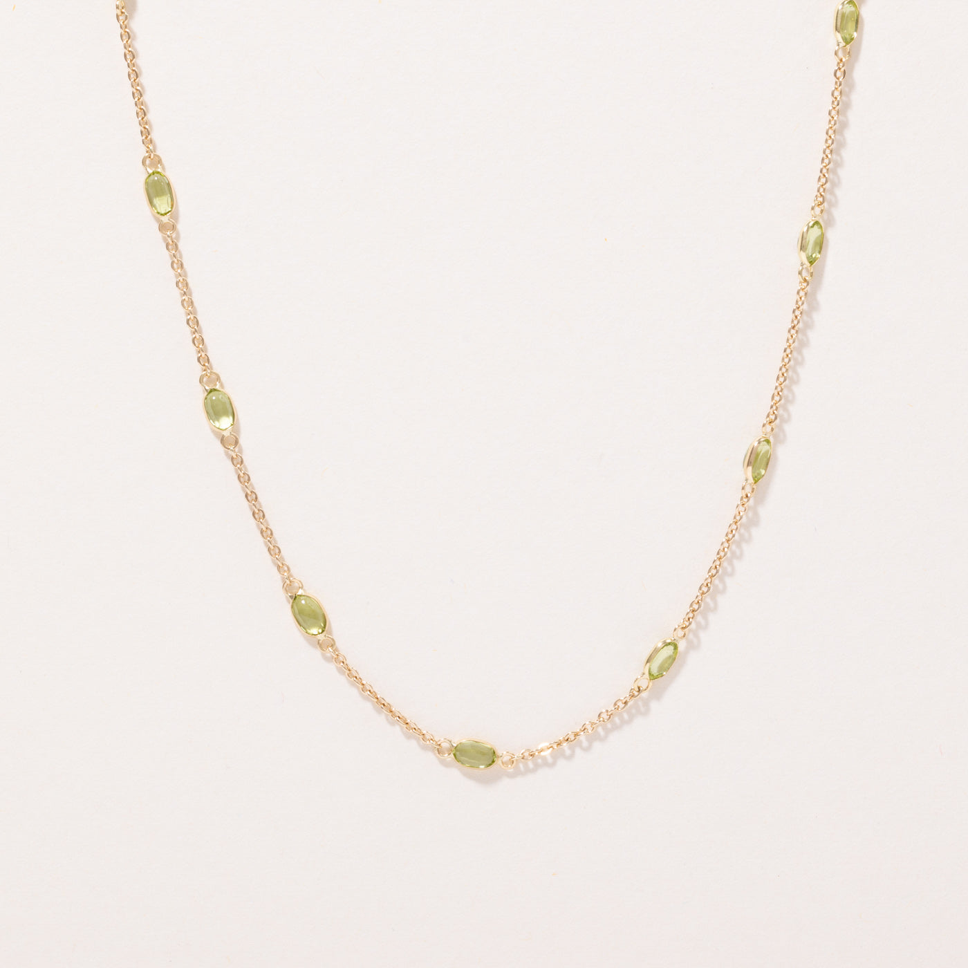 Peridot Link Necklace | 2.95ctw | 18" |