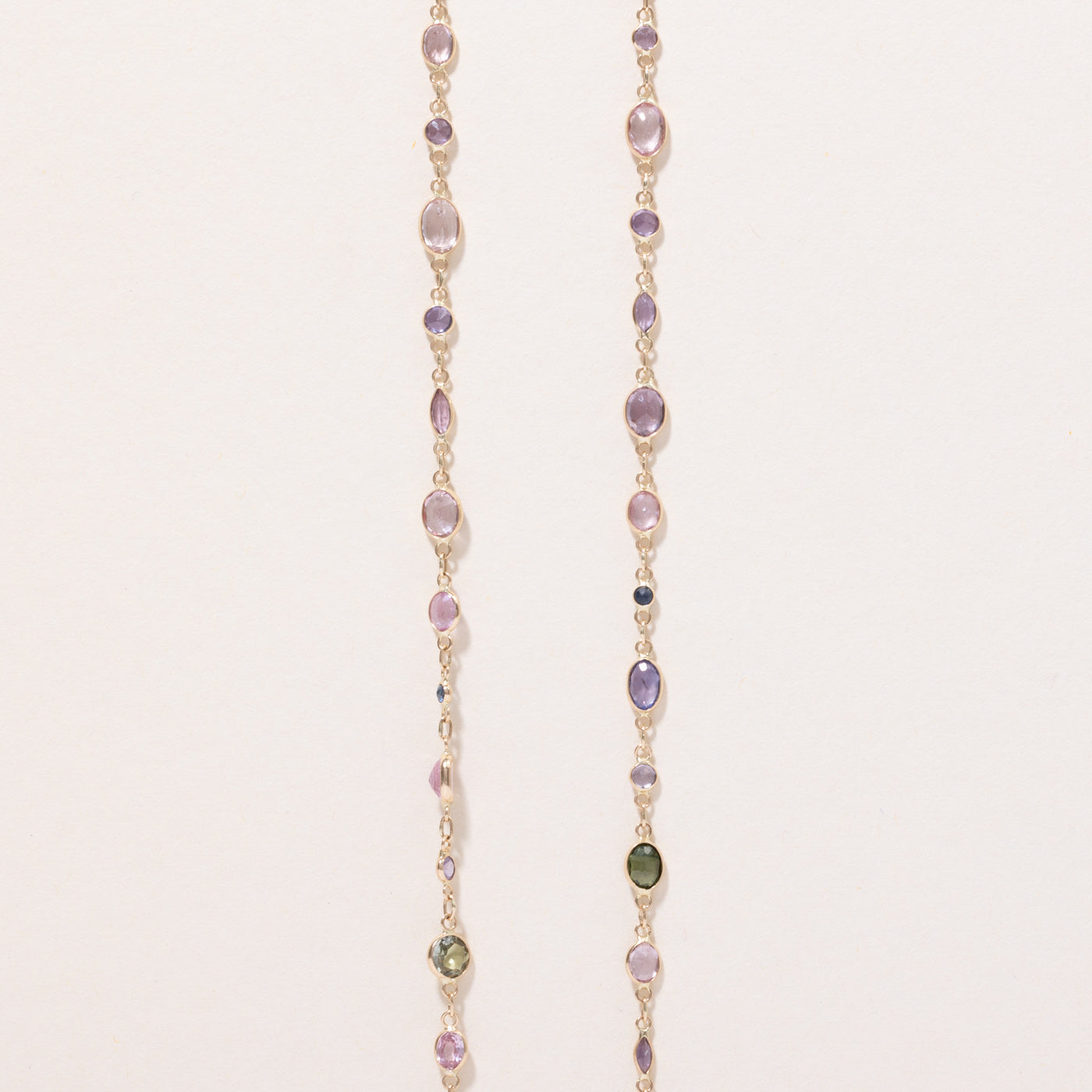 Multi Colour Sapphire Link Necklace | 20.00ctw | 32" |