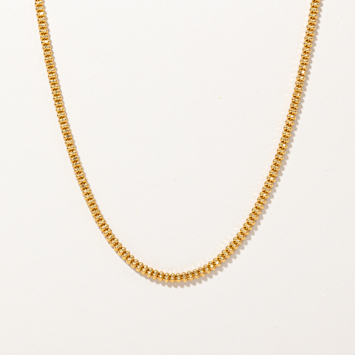 22k Yellow Gold Double Bead Chain | 26" |