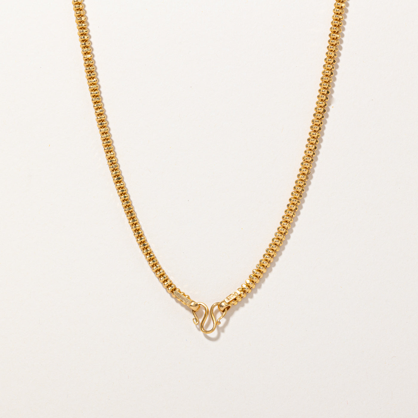 22k Yellow Gold Double Bead Chain | 26" |