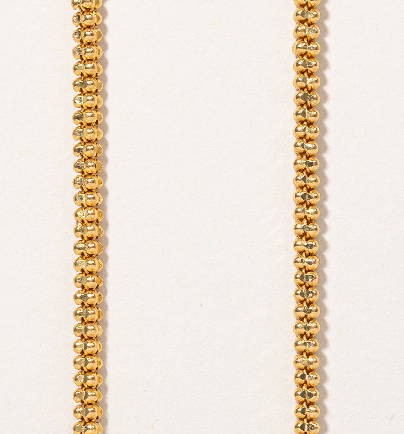 22k Yellow Gold Double Bead Chain | 26" |