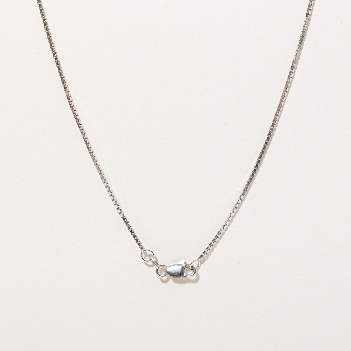 14k White Gold Box Link Chain | 24