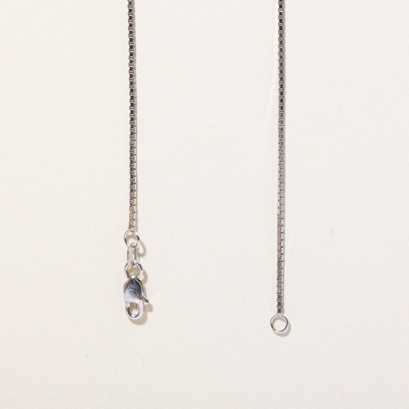 14k White Gold Box Link Chain | 24