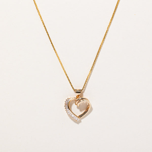 Diamond Heart Pendant & Necklace | 0.20ctw | 18