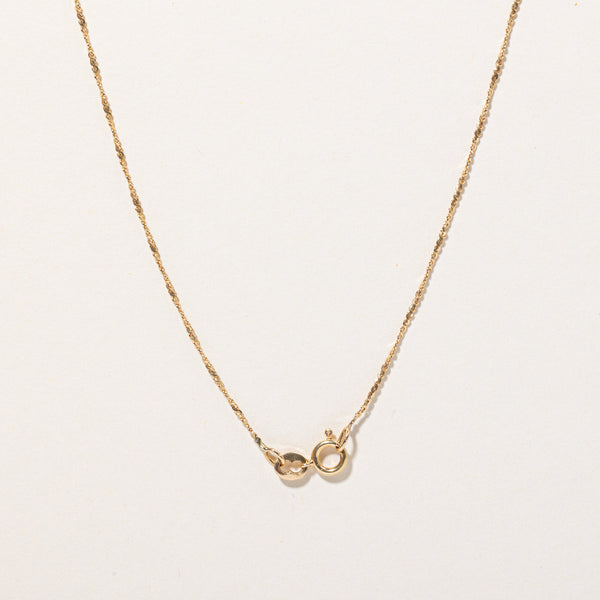 Diamond Scoop Pendant Necklace | 0.32ctw | 16