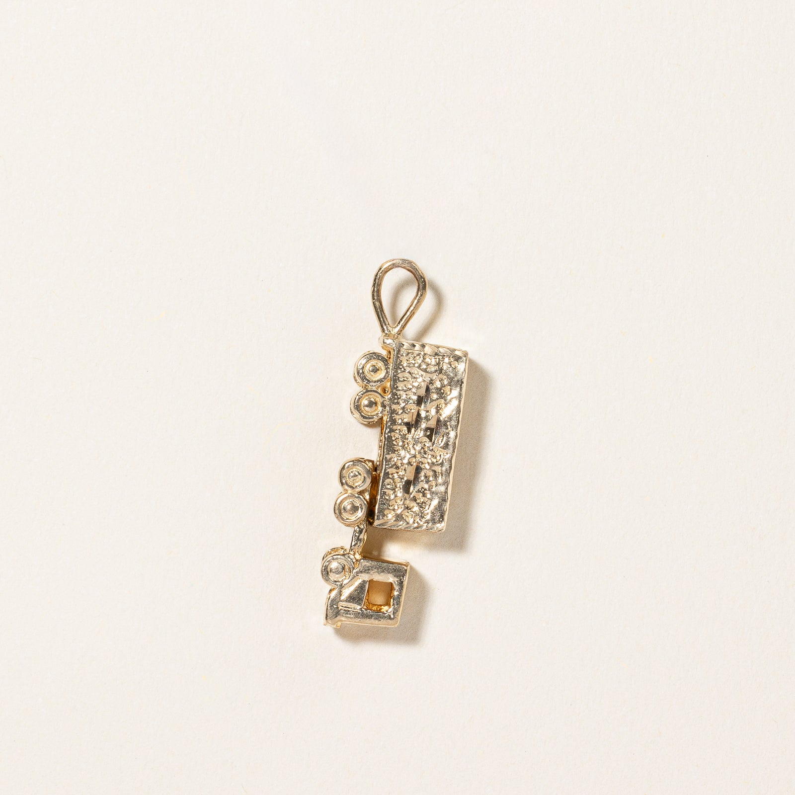 Yellow Gold Semi Truck Charm |