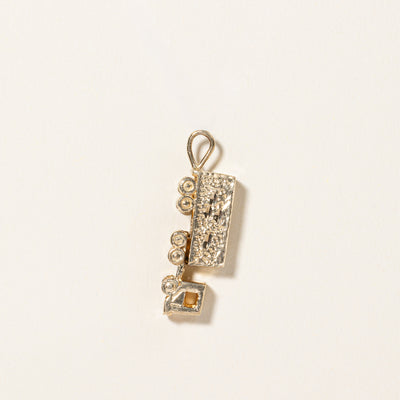 Yellow Gold Semi Truck Charm |