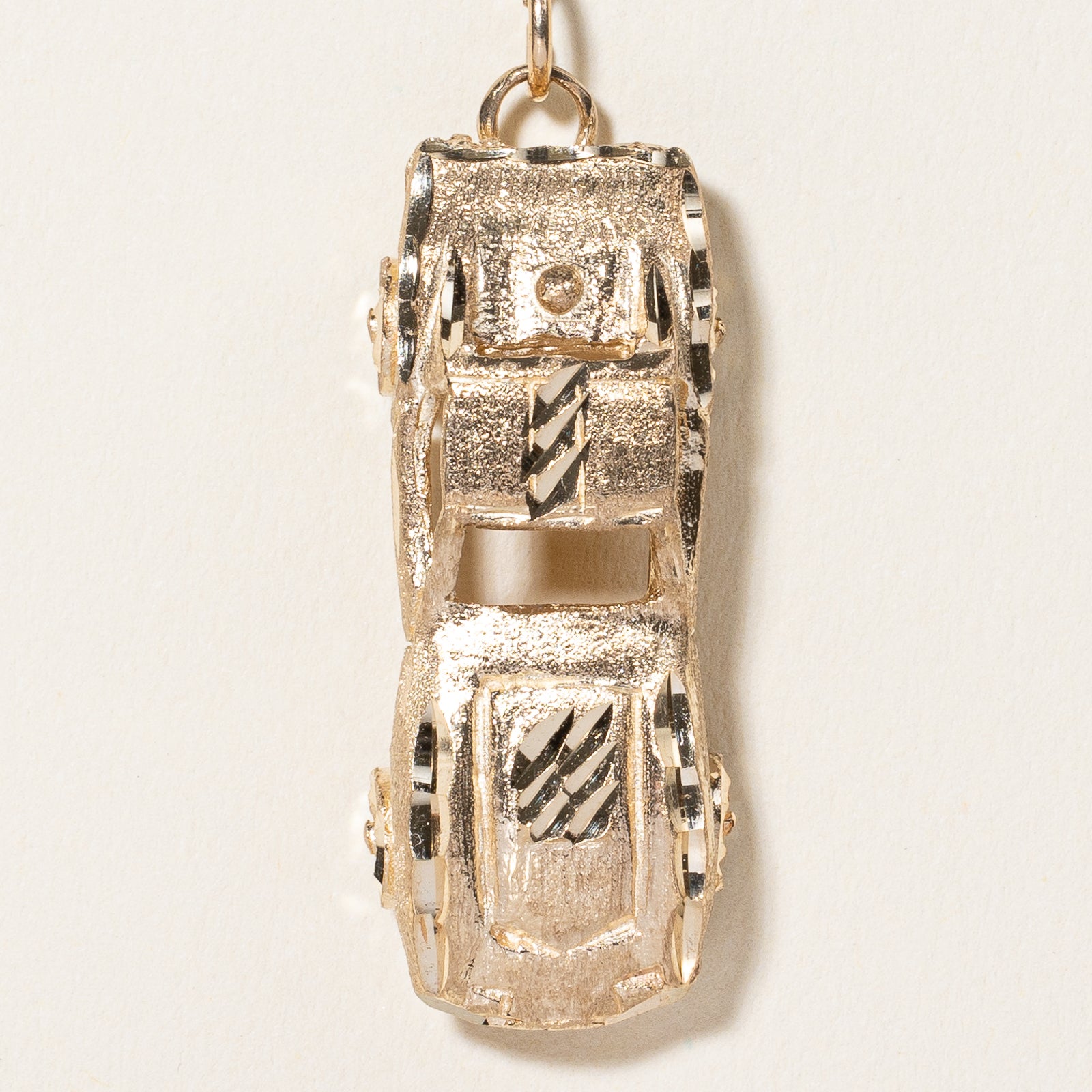 10k Yellow Gold Race Car Charm |