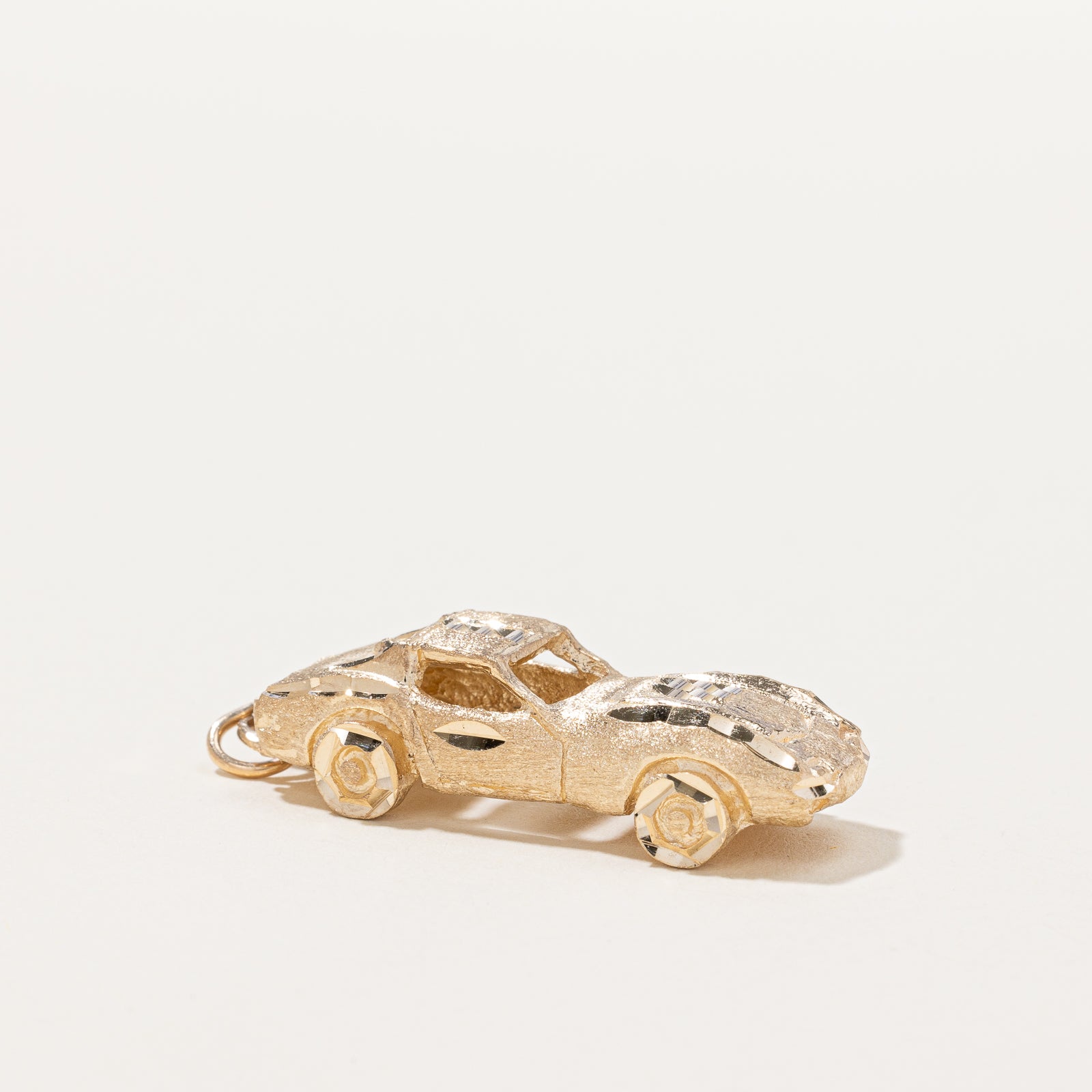 10k Yellow Gold Race Car Charm |