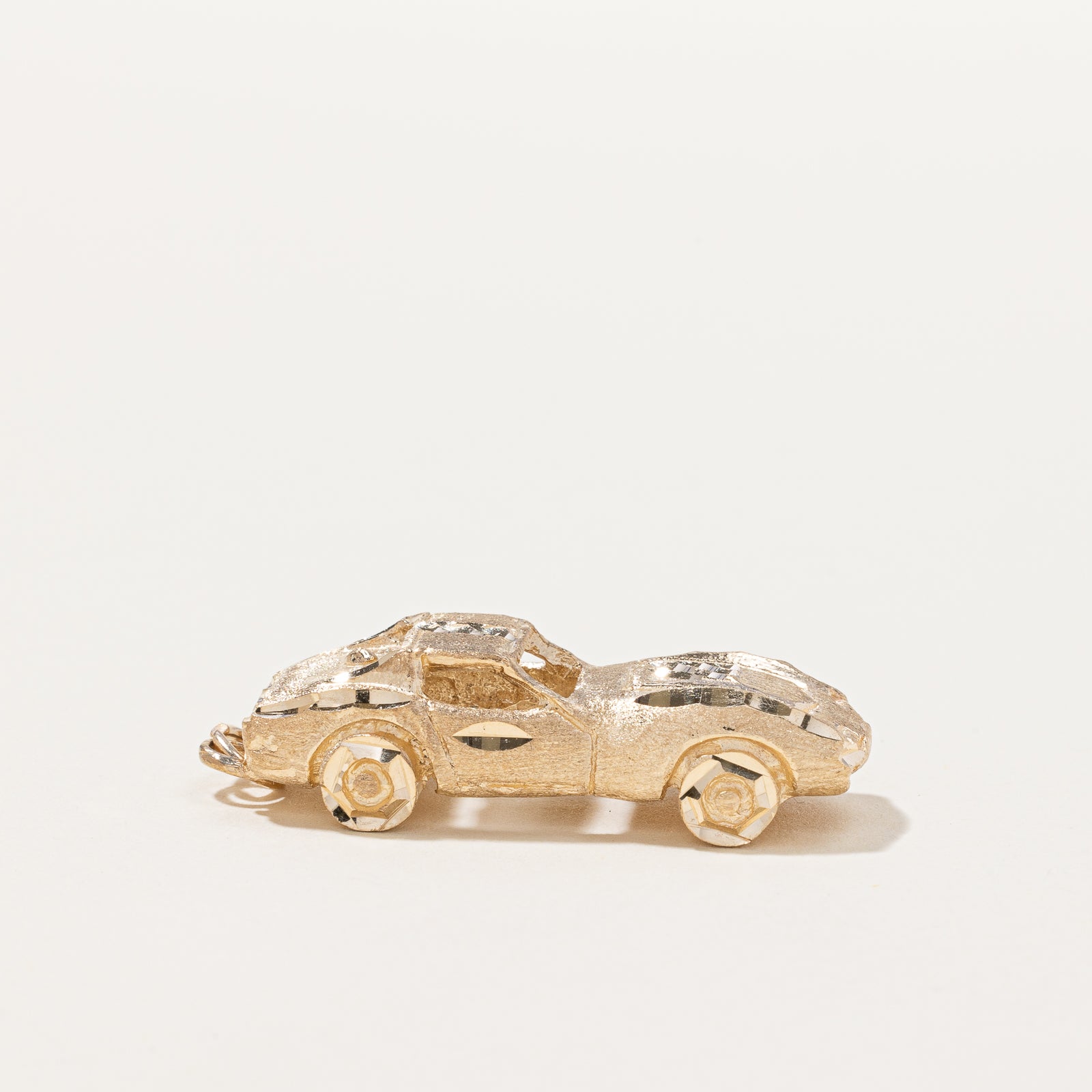 10k Yellow Gold Race Car Charm |