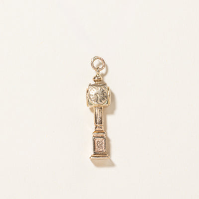 10k Yellow Gold Clock Charm