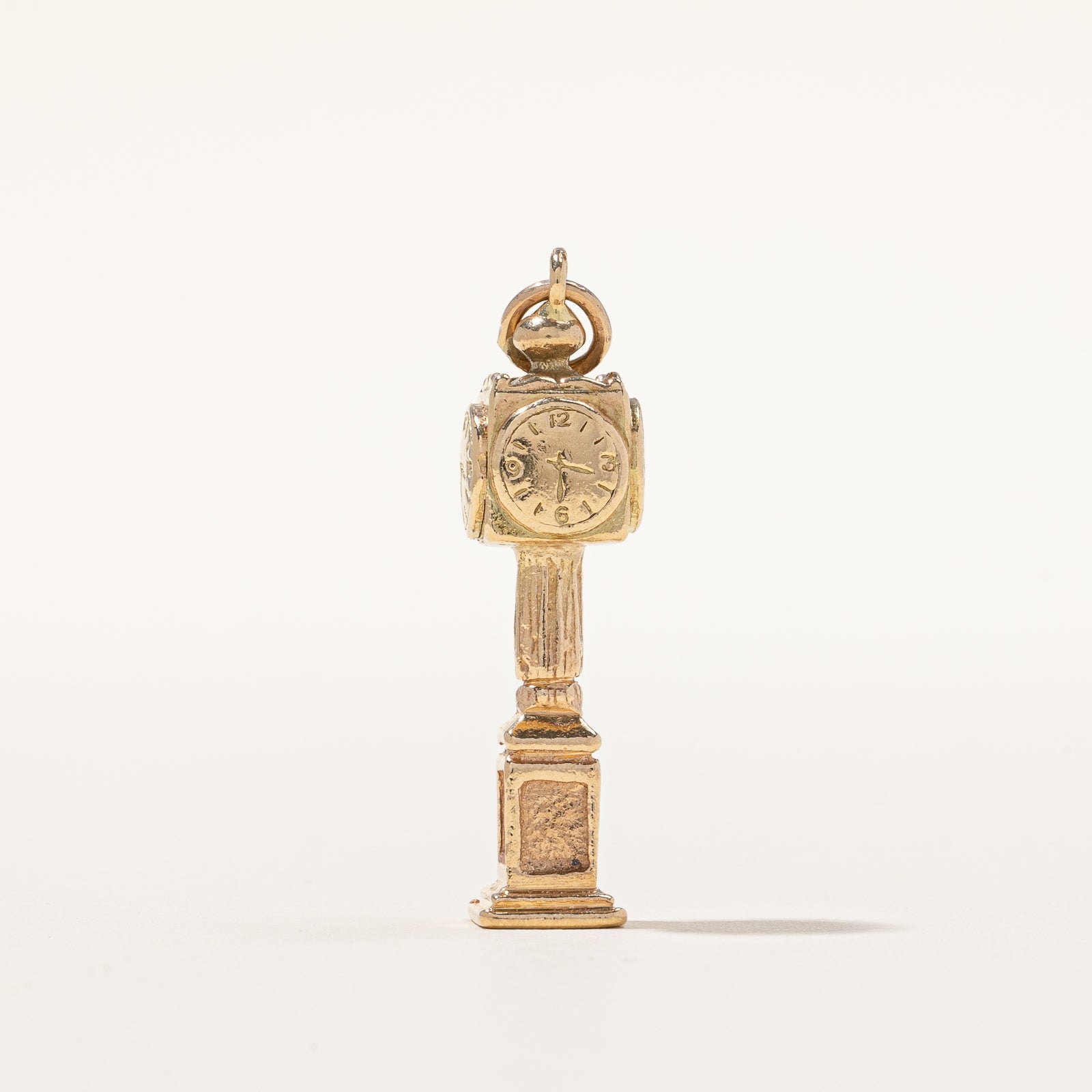 10k Yellow Gold Clock Charm