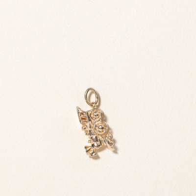 Yellow Gold Train Engine Pendant