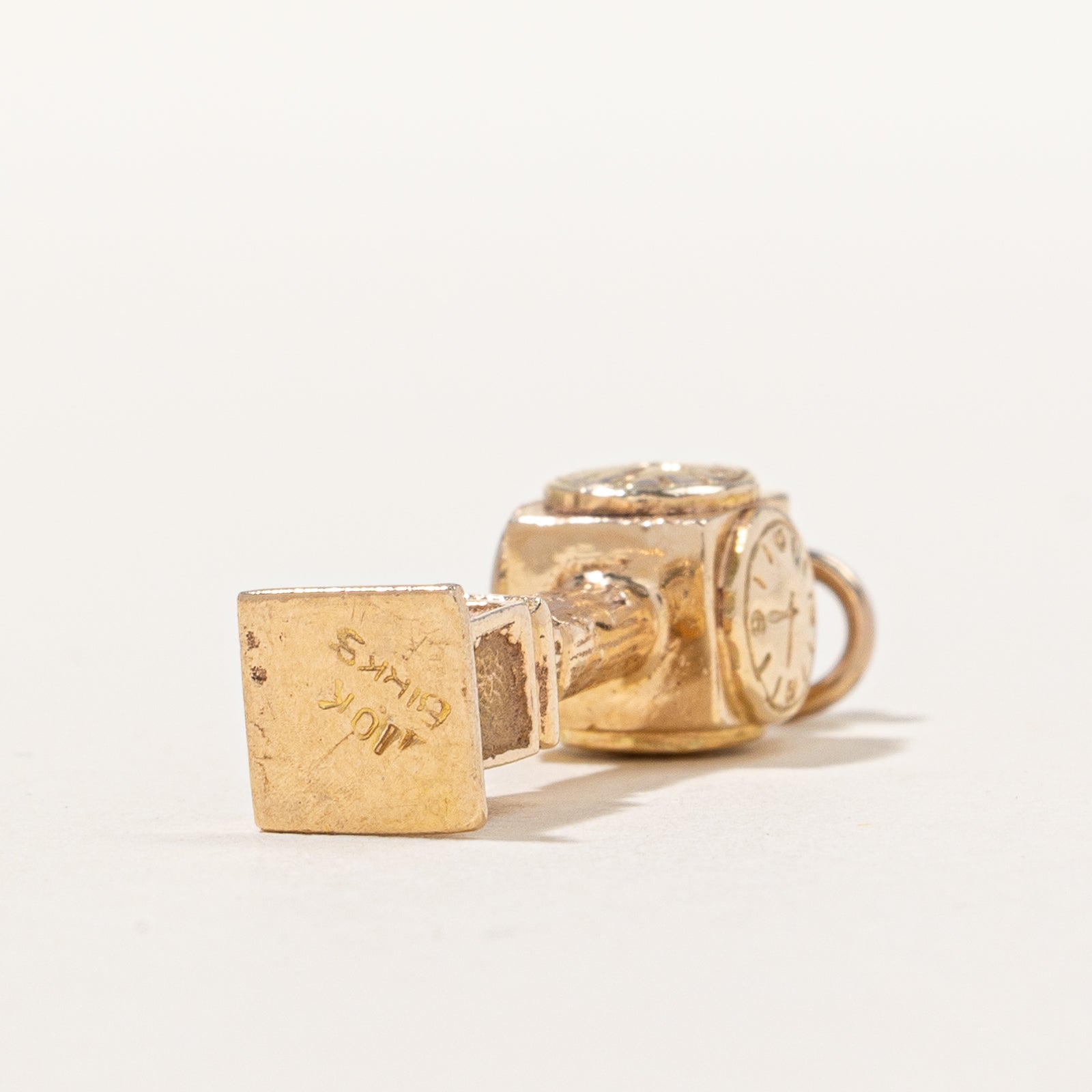 Birks' 10k Yellow Gold Clock Charm