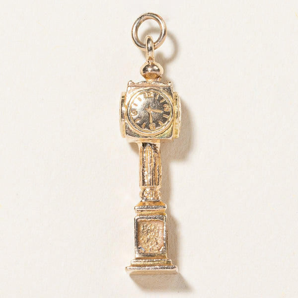 'Birks' 10k Yellow Gold Clock Charm