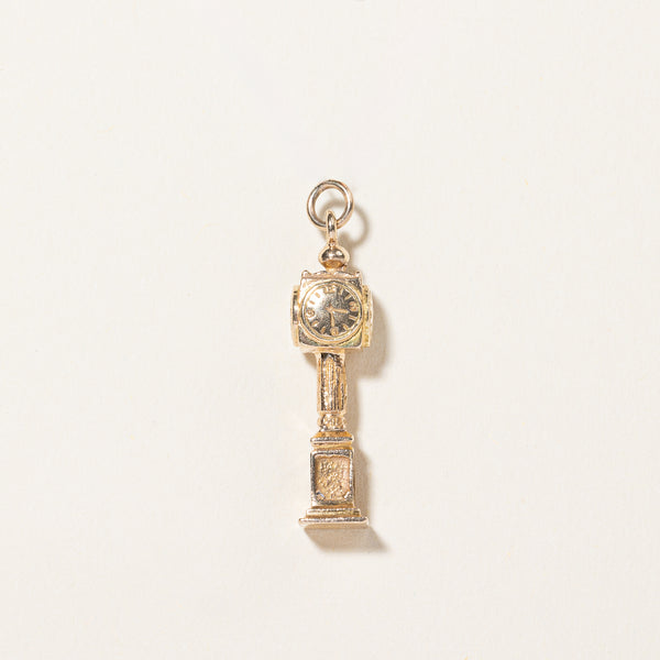 'Birks' 10k Yellow Gold Clock Charm