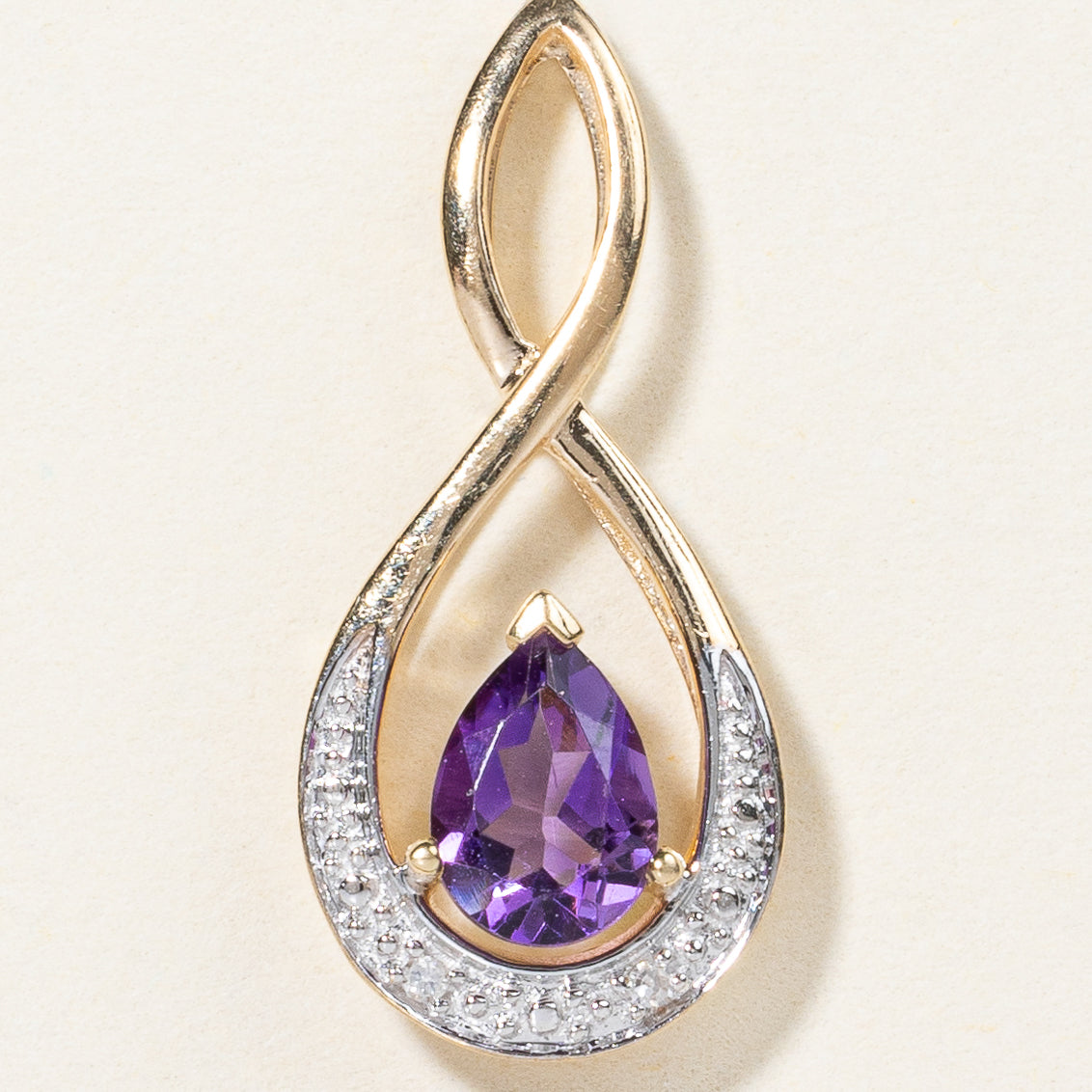 Amethyst & Diamond Pendant | 0.52ct, 0.01ctw |