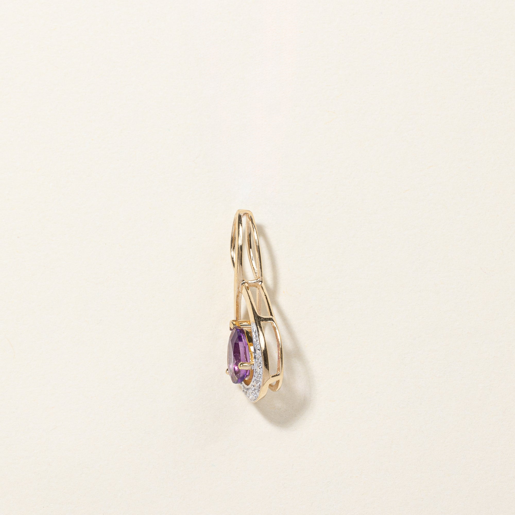 Amethyst & Diamond Pendant | 0.52ct, 0.01ctw |