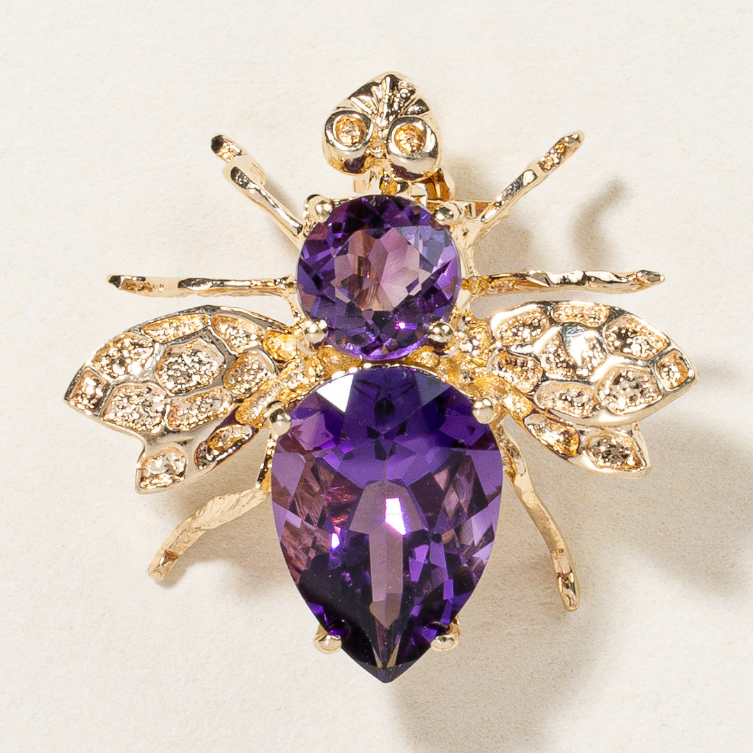 Amethyst Bee Brooch | 2.08ctw |