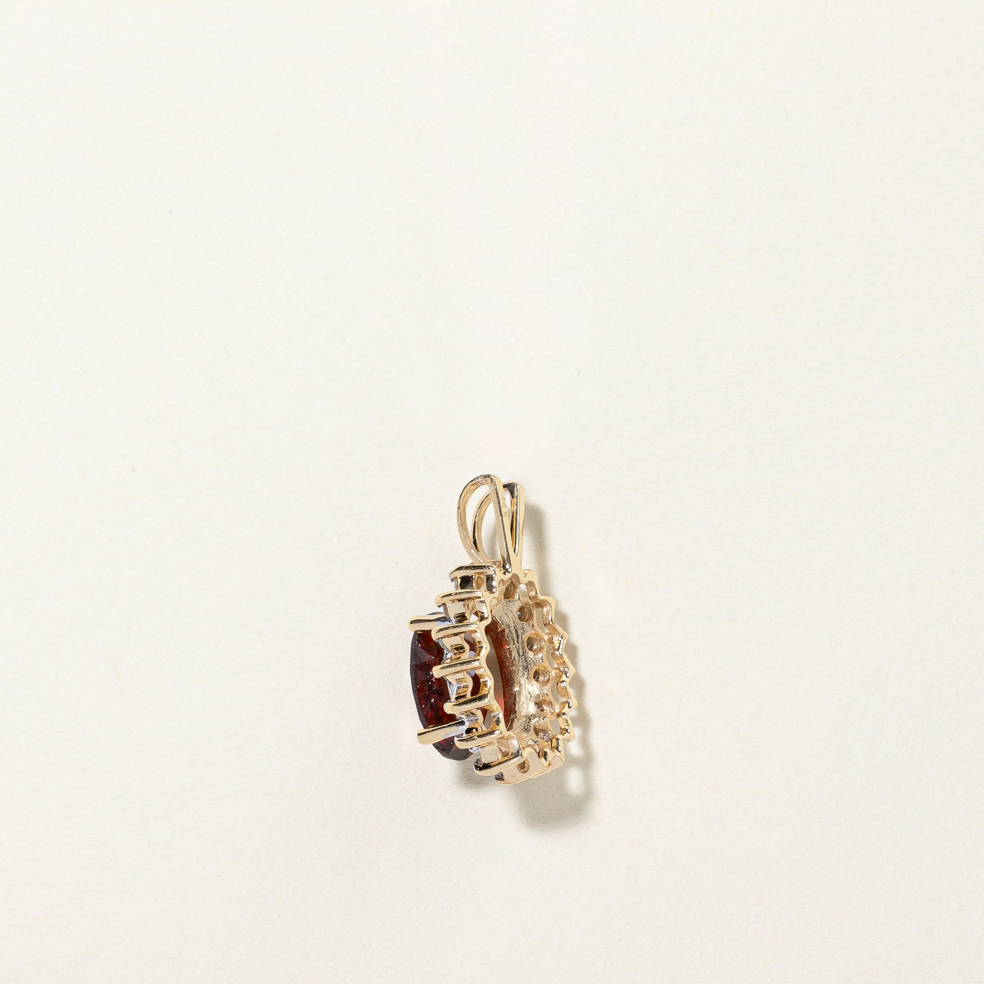 Garnet & Diamond Pendant | 2.40ct, 0.21ctw |