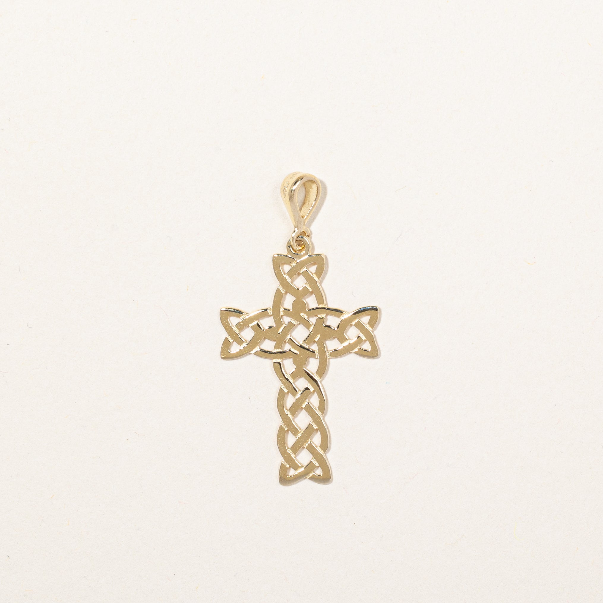 10k Yellow Gold Cross Pendant | SZ 30x20mm