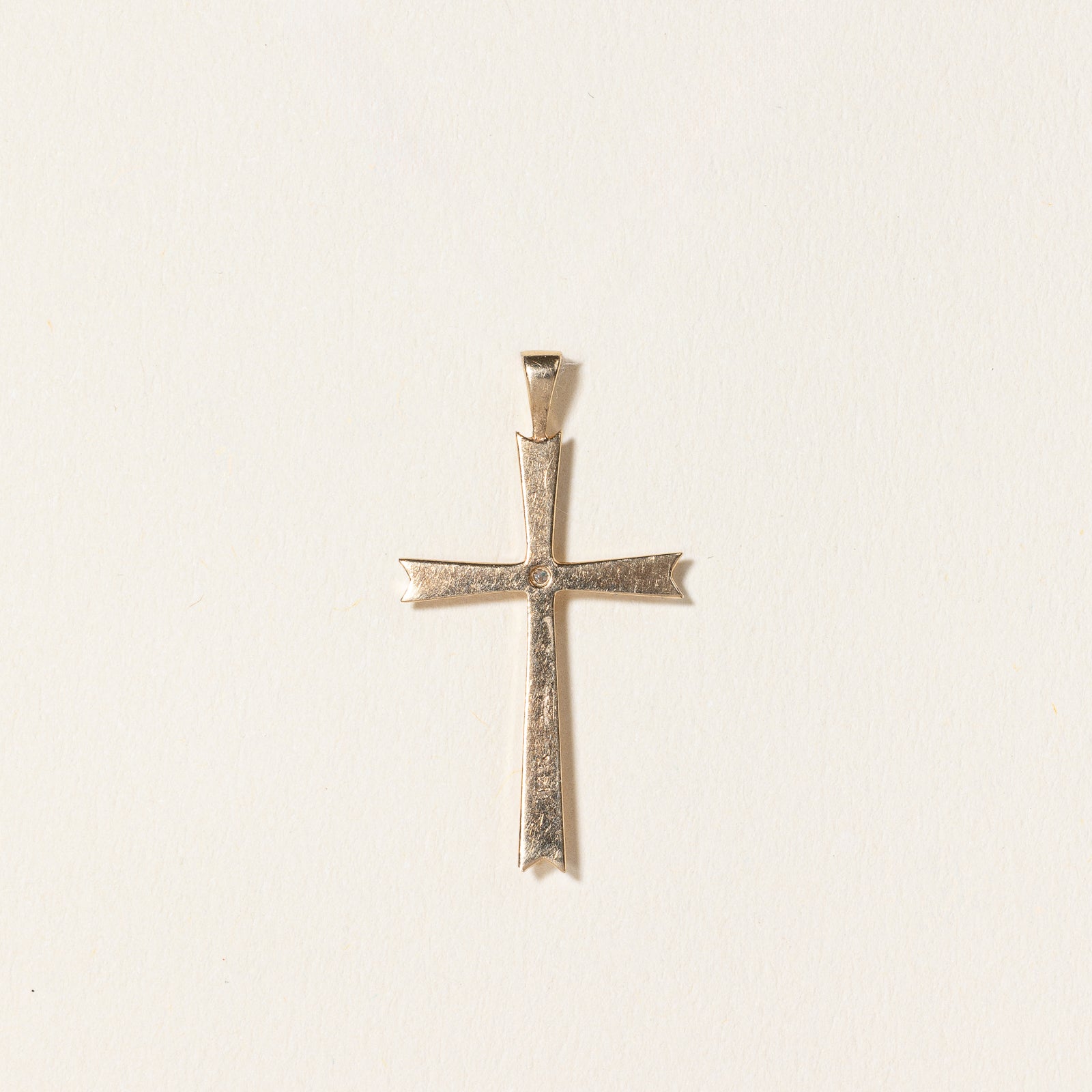 Clear Sapphire Cross Pendant | 0.01ct |